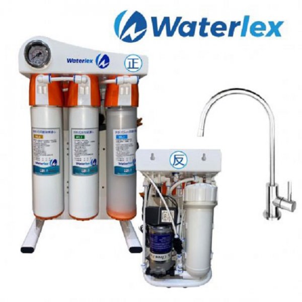Waterlex水力士直輸式無桶600加侖五道快拆逆滲透純水機~換濾心免工具~體積迷你、卓越過濾效果、且有省電設計
