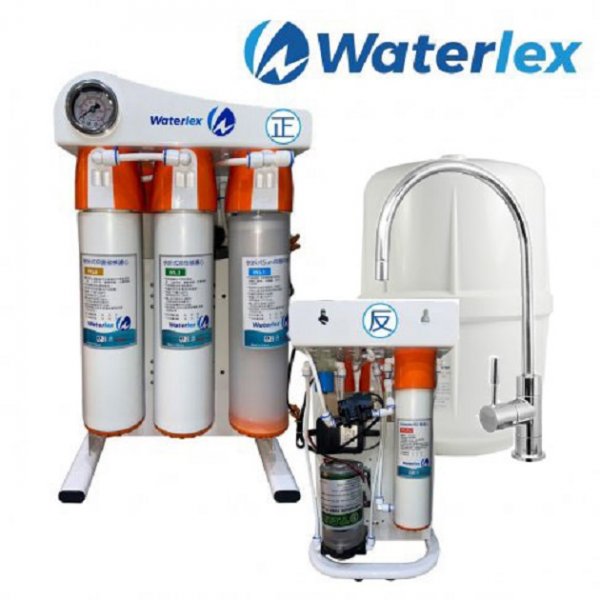 Waterlex水力士五道快拆RO逆滲透純水機~換濾心免工具~體積迷你、卓越過濾效果、且有省電設計